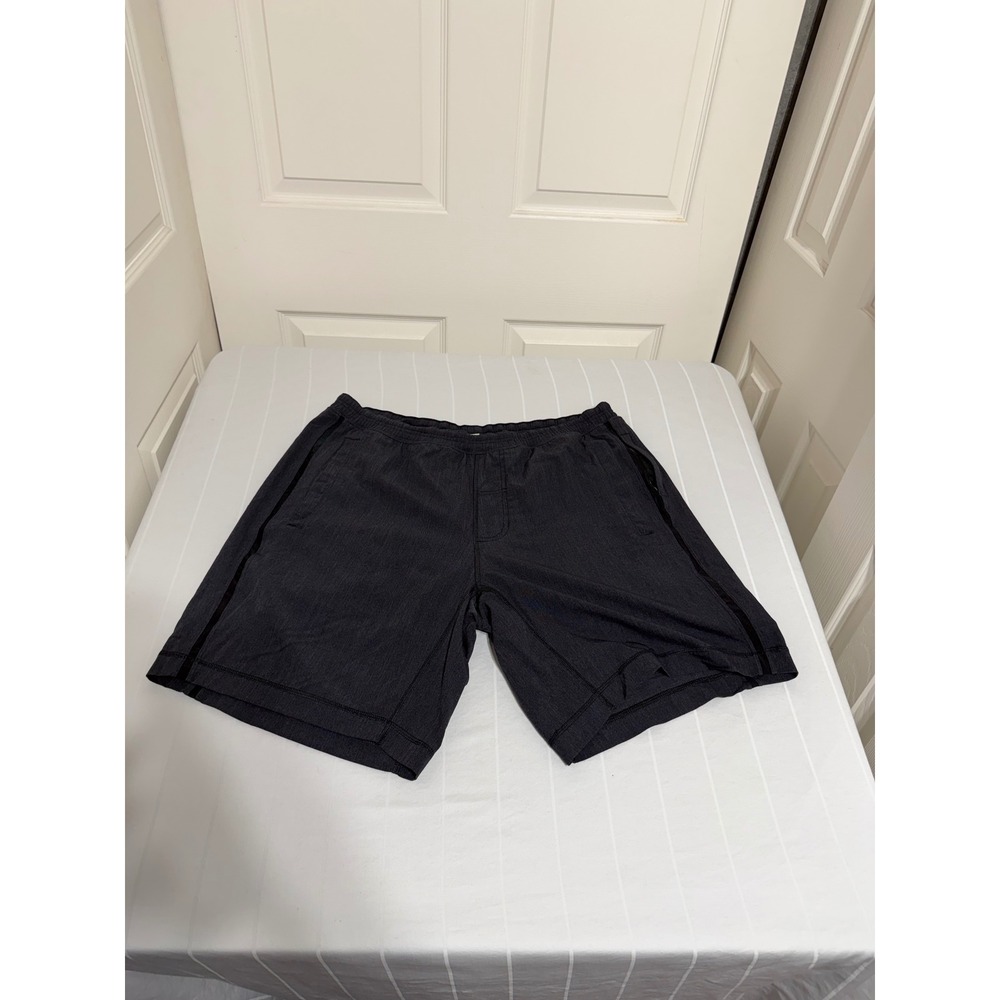 Lululemon Athletica Mens XL Gray Heathered Lined Athletic Gym Training Shorts